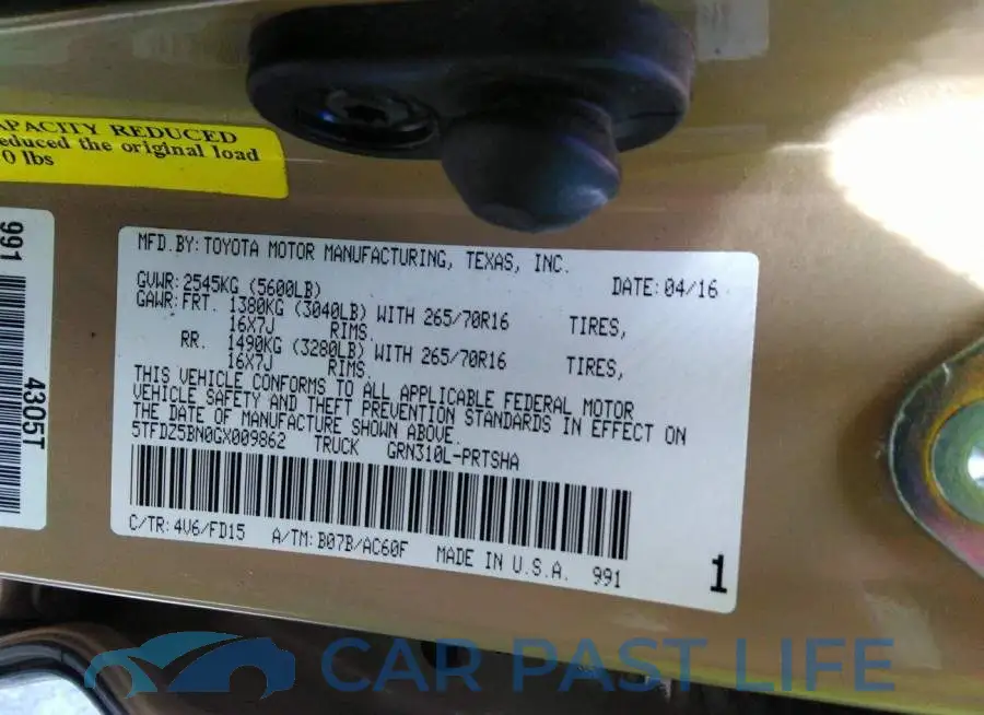 5TFDZ5BN0GX009862# 9
