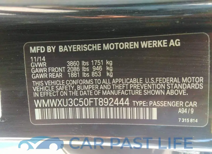 WMWXU3C50FT892444# 9