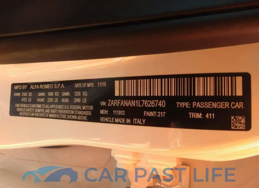 ZARFANAN1L7626740# 9