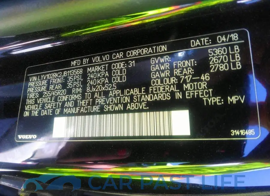 LYV102RK2JB113568# 9