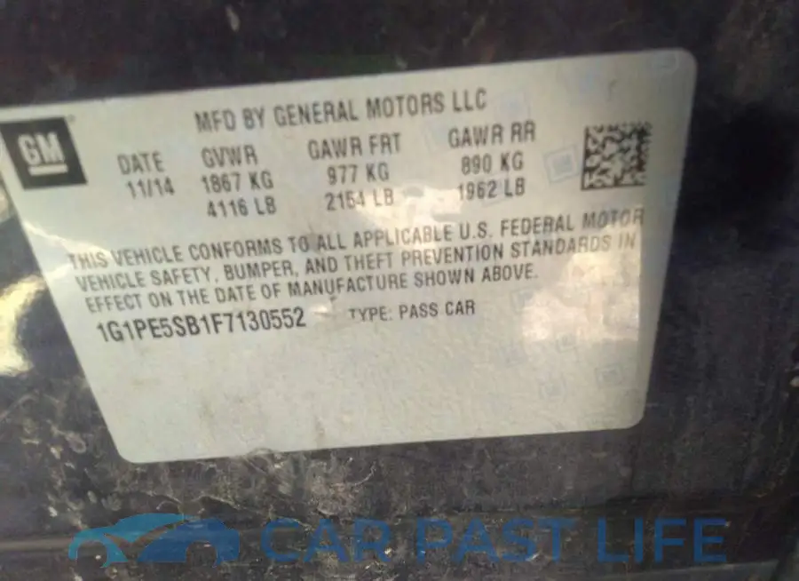 1G1PE5SB1F7130552# 9