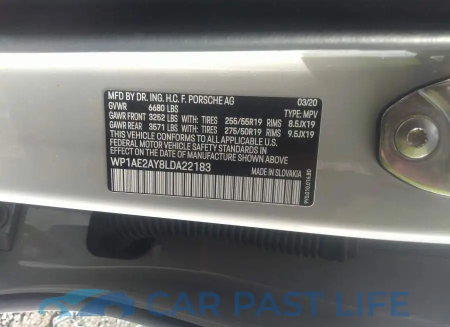 WP1AE2AY8LDA22183# 9