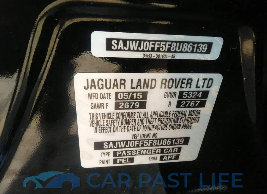 SAJWJ0FF5F8U86139# 9