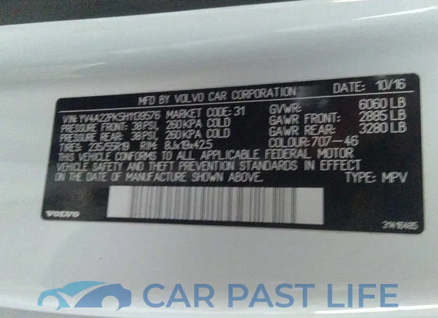 YV4A22PK5H1139576# 9