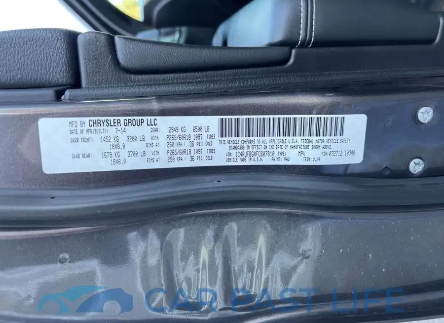 1C4RJFBGXFC607810# 9