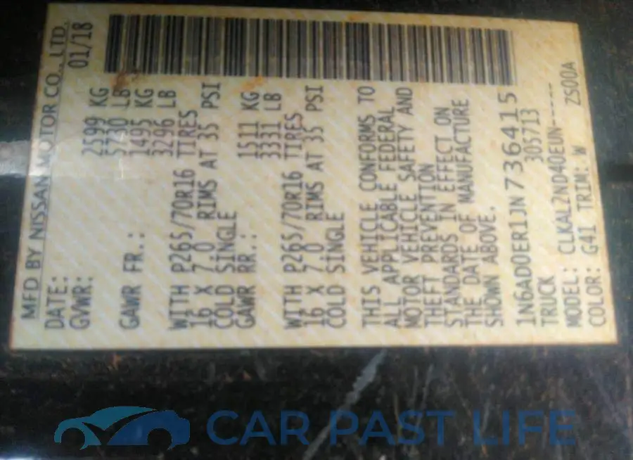 1N6AD0ER1JN736415# 9