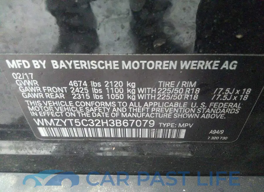 WMZYT5C32H3B67079# 9