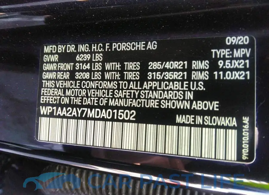 WP1AA2AY7MDA01502# 9