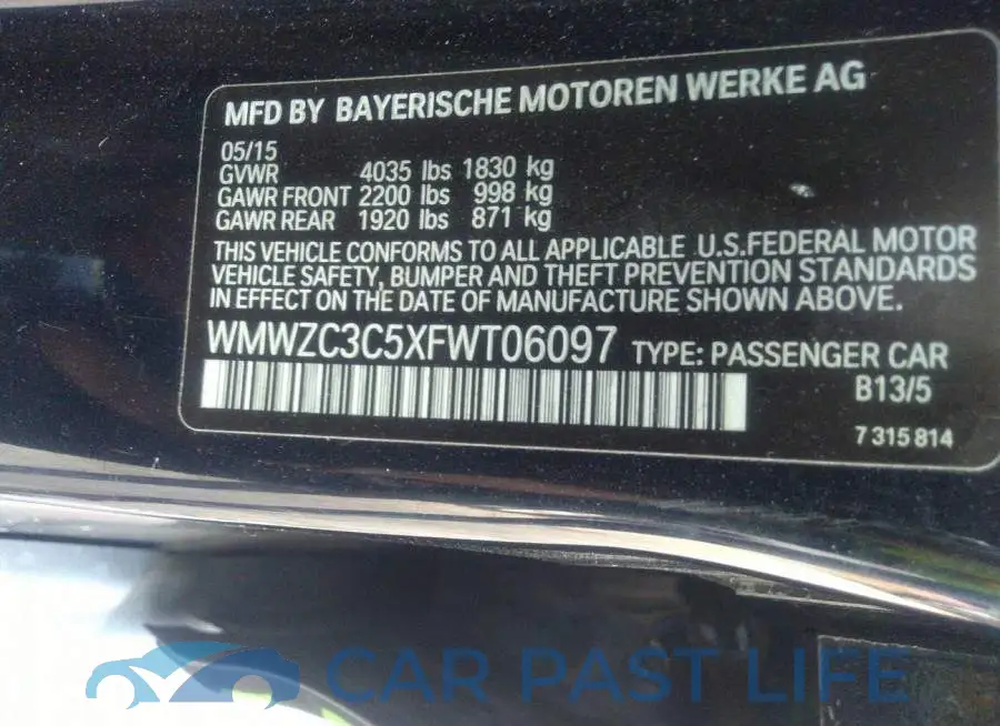 WMWZC3C5XFWT06097# 9