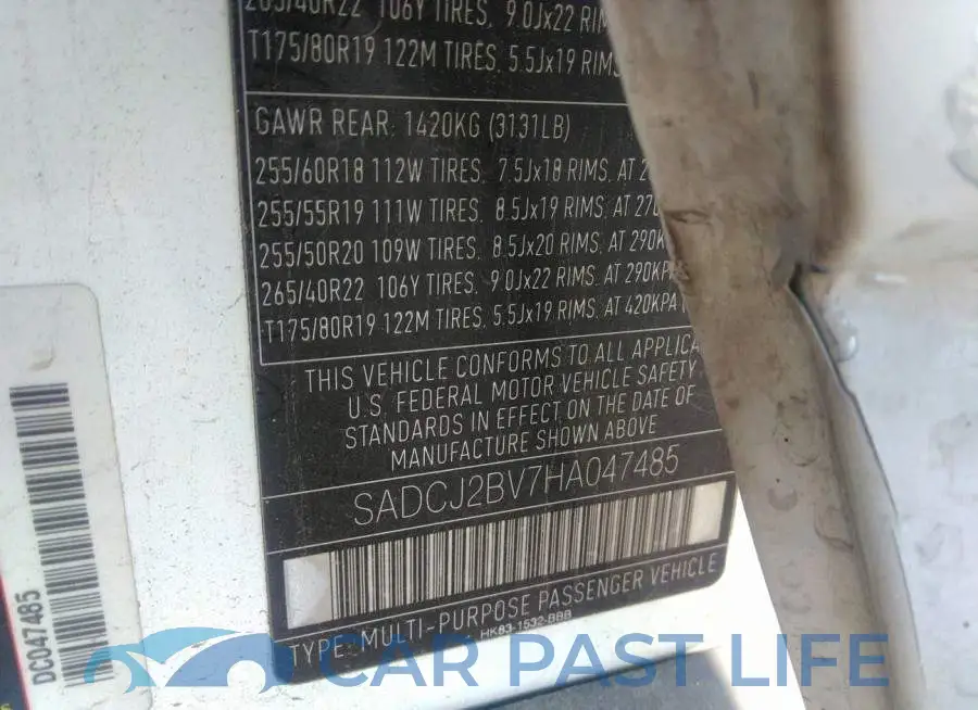 SADCJ2BV7HA047485# 9