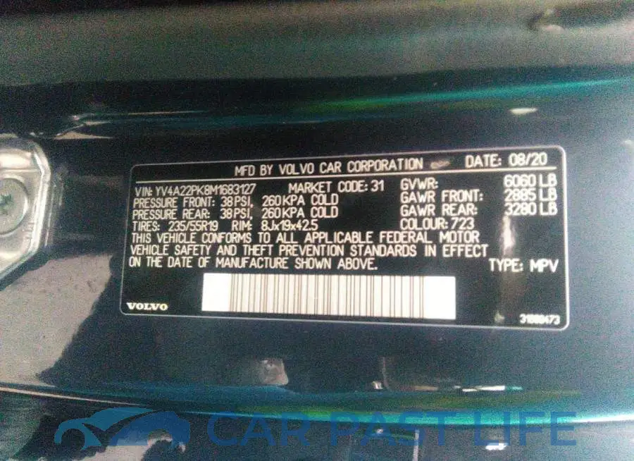 YV4A22PK8M1683127# 9