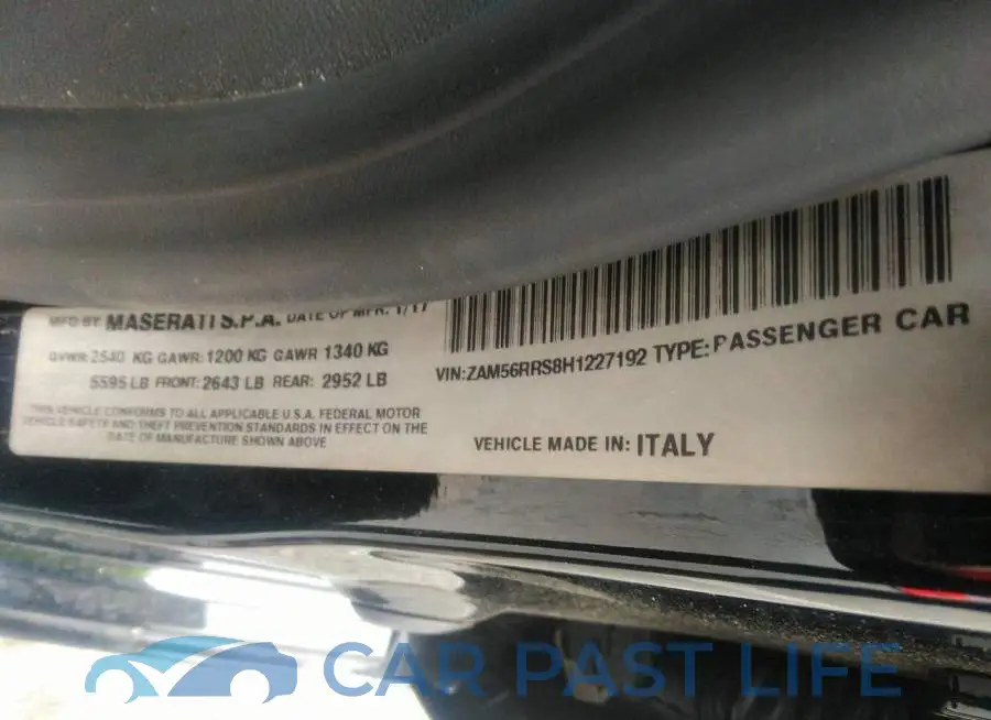 ZAM56RRS8H1227192# 9