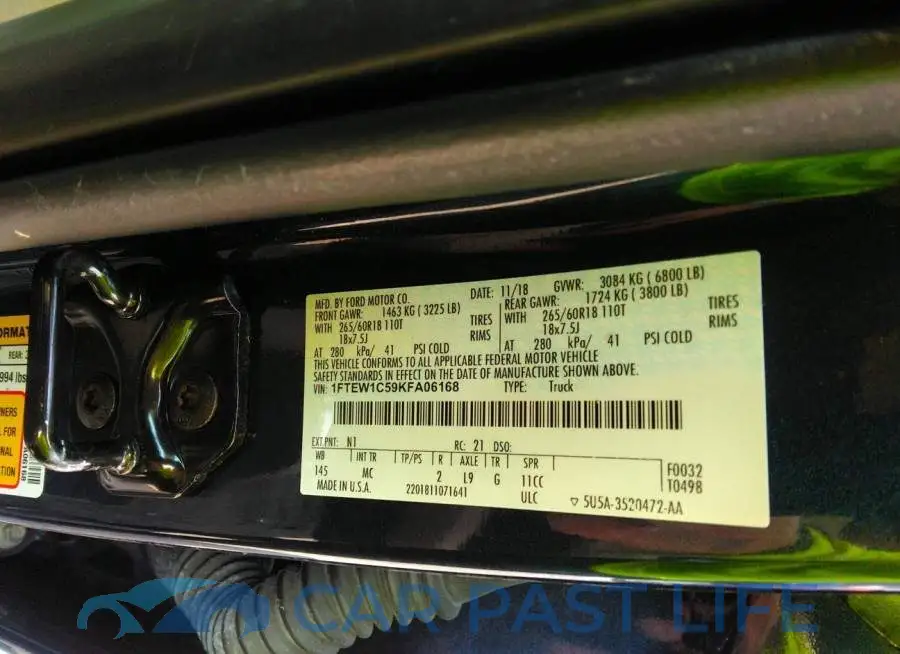 1FTEW1C59KFA06168# 9