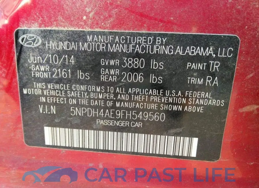 5NPDH4AE9FH549560# 7