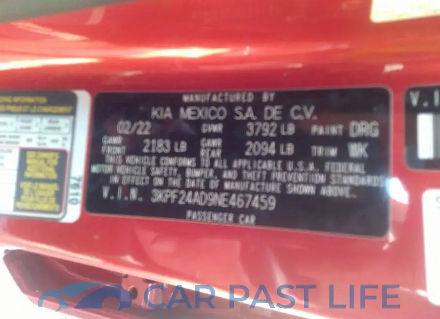 3KPF24AD9NE467459# 9