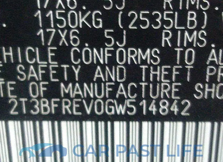 2T3BFREV0GW514842# 9