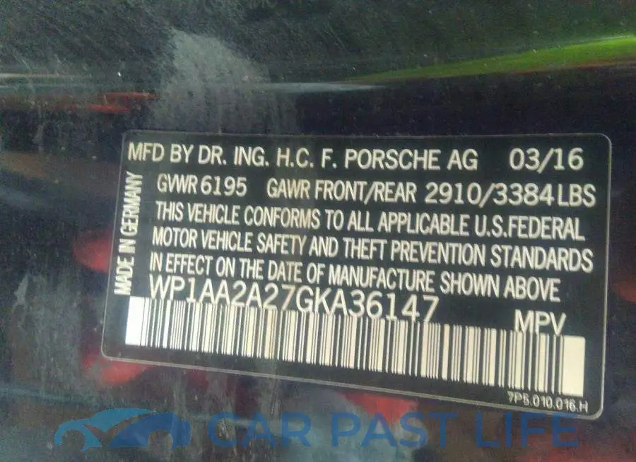 WP1AA2A27GKA36147# 9