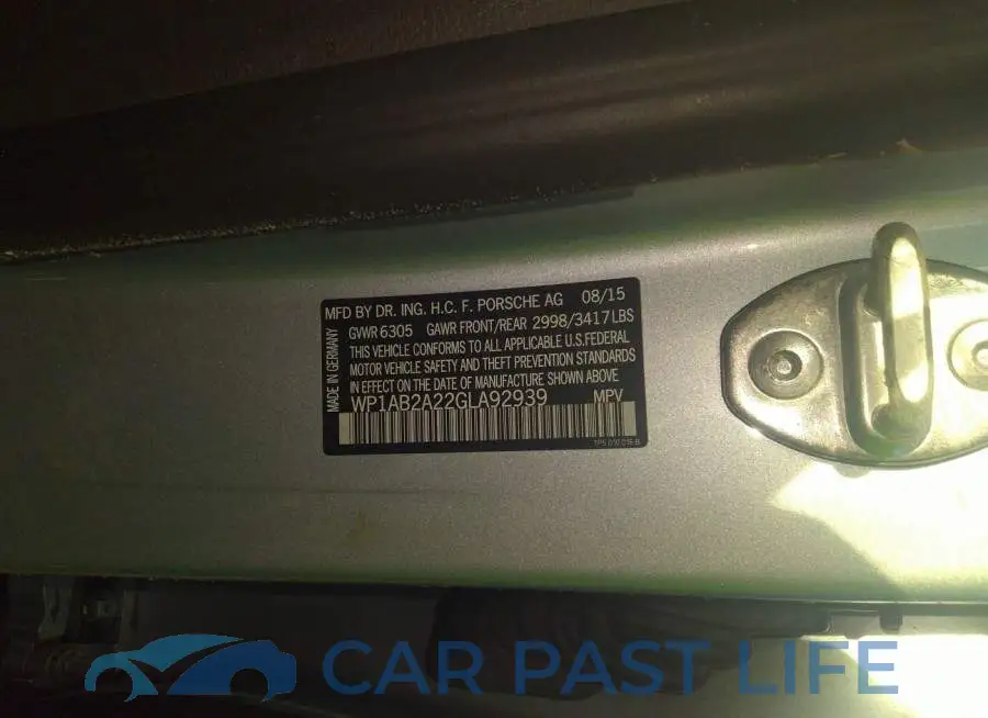 WP1AB2A22GLA92939# 9