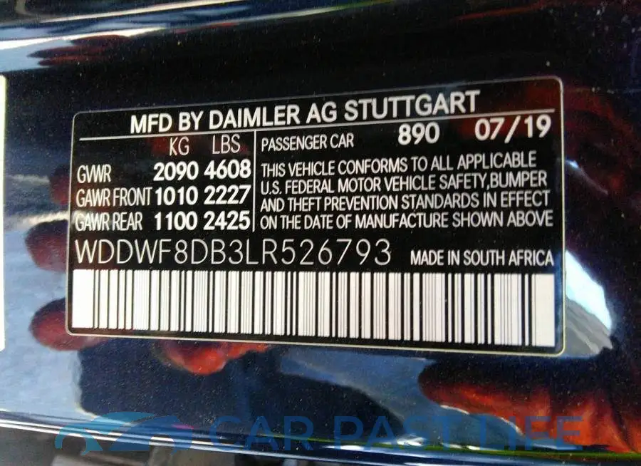 WDDWF8DB3LR526793# 9