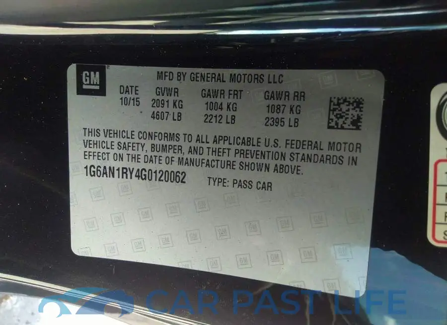1G6AN1RY4G0120062# 9
