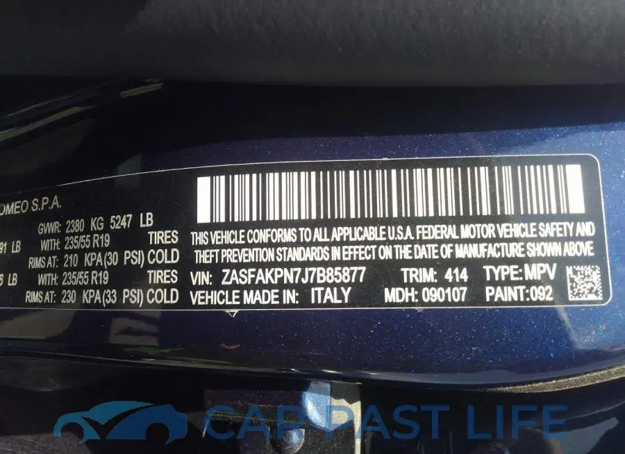 ZASFAKPN7J7B85877# 9