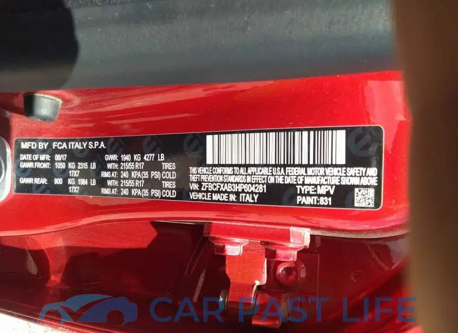 ZFBCFXAB3HP604281# 9