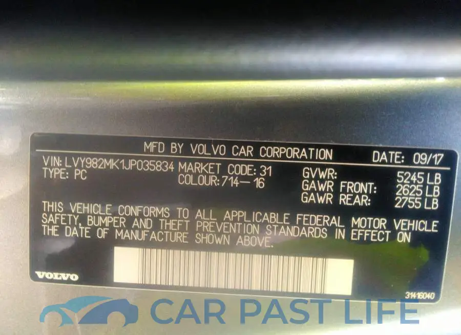 LVY982MK1JP035834# 9