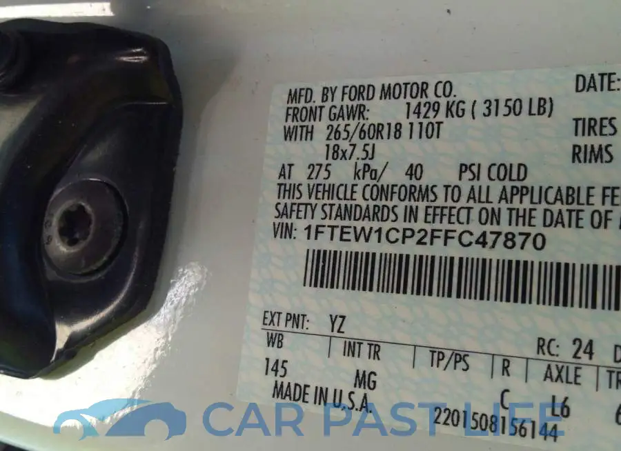 1FTEW1CP2FFC47870# 9