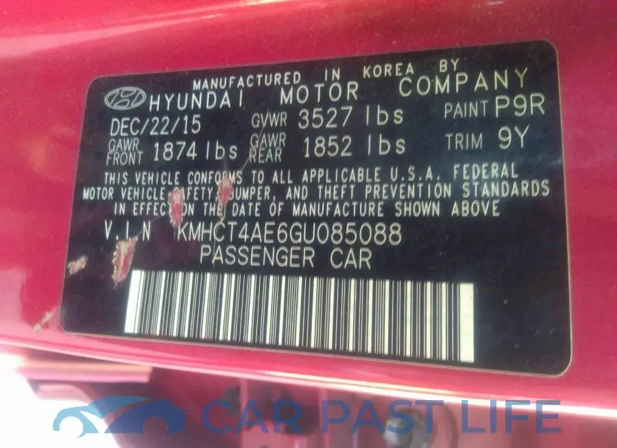 KMHCT4AE6GU085088# 9