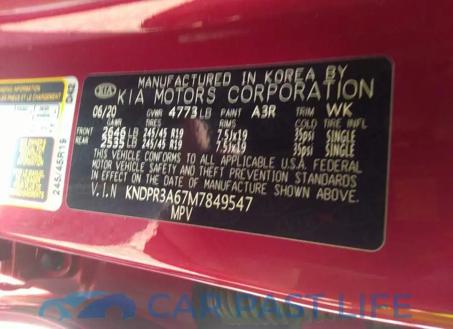 KNDPR3A67M7849547# 9