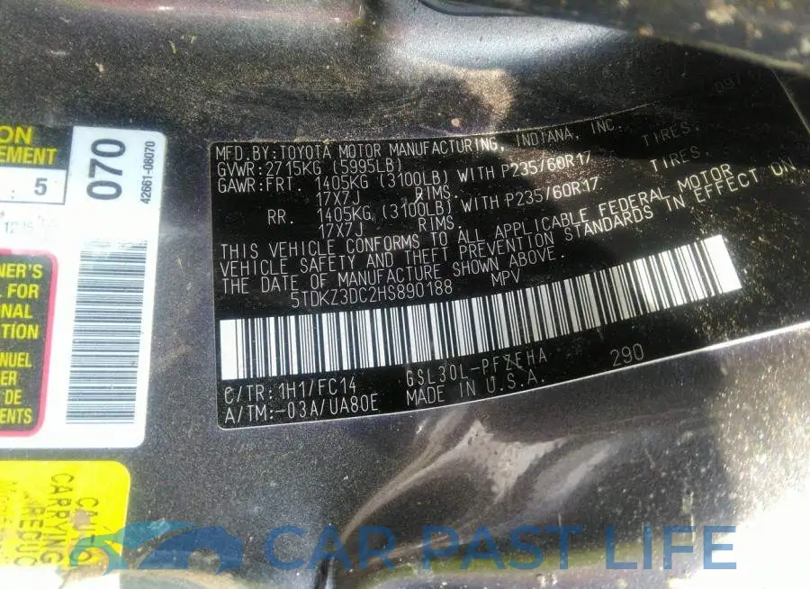 5TDKZ3DC2HS890188# 9