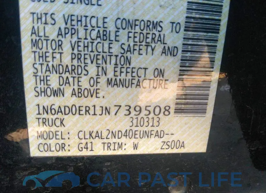 1N6AD0ER1JN739508# 9