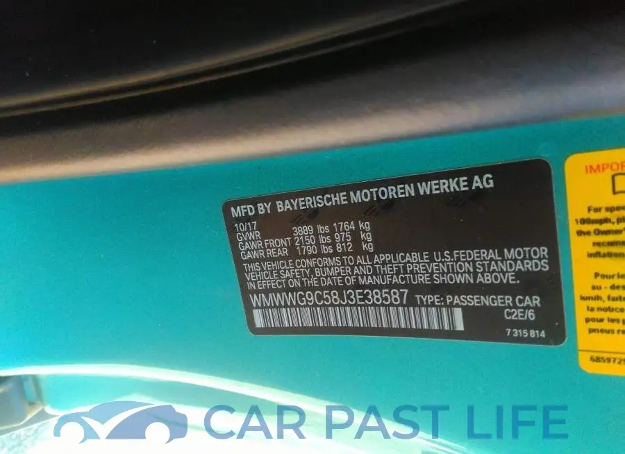 WMWWG9C58J3E38587# 9