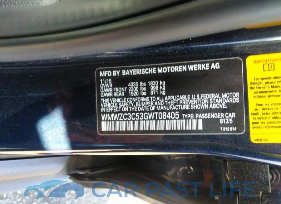 WMWZC3C53GWT08405# 9