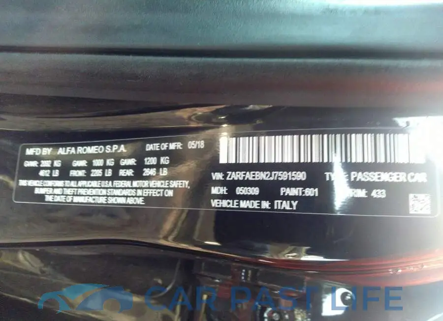 ZARFAEBN2J7591590# 9