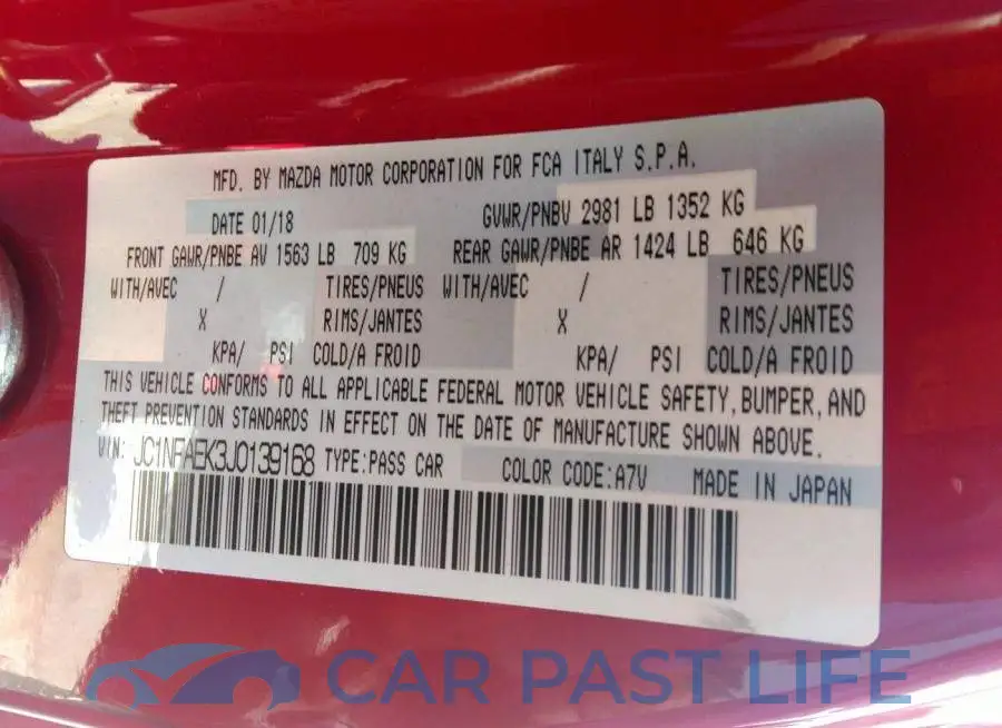 JC1NFAEK3J0139168# 9