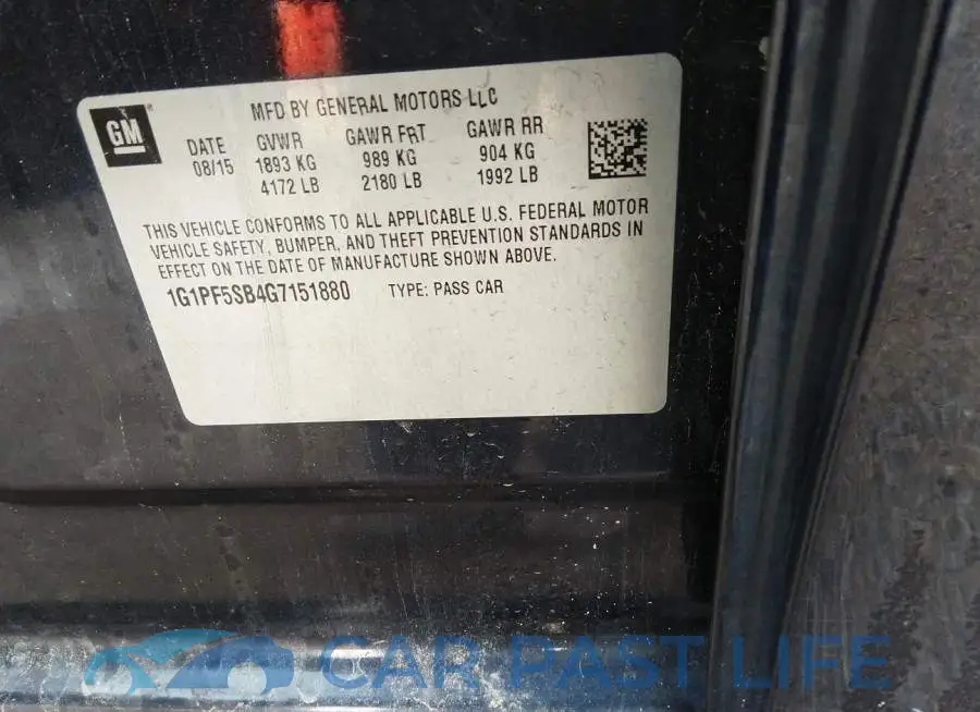1G1PF5SB4G7151880# 9