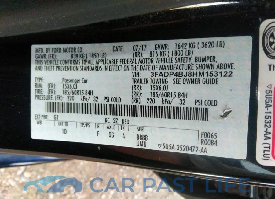 3FADP4BJ8HM153122# 9