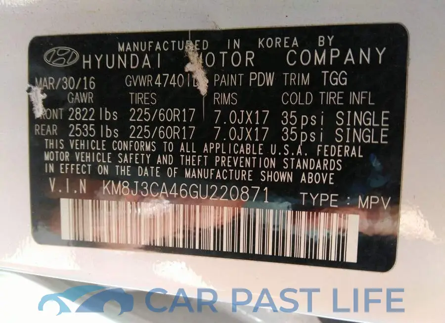KM8J3CA46GU220871# 9