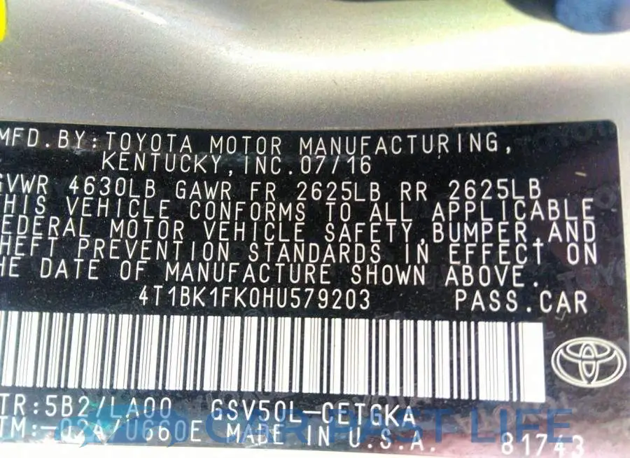 4T1BK1FK0HU579203# 9