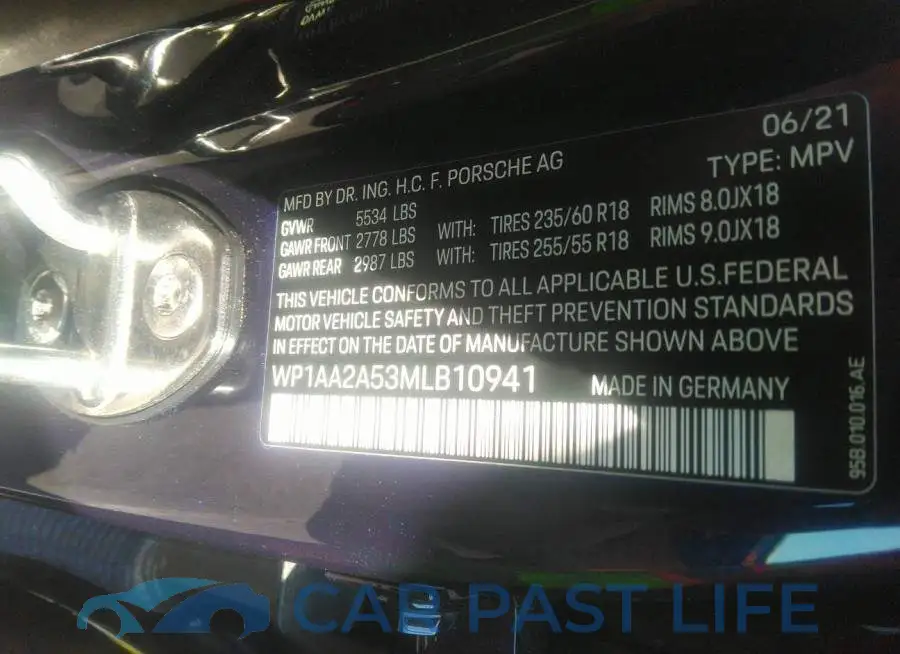 WP1AA2A53MLB10941# 9