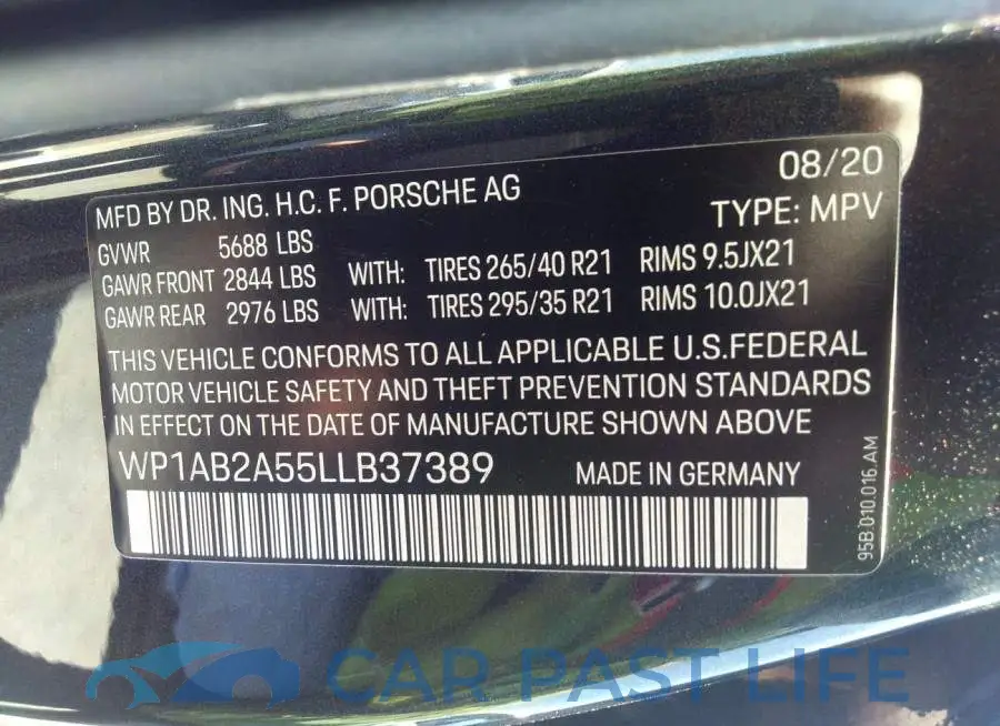 WP1AB2A55LLB37389# 9