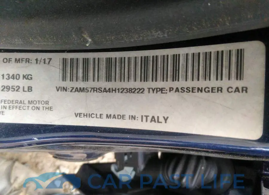 ZAM57RSA4H1238222# 9