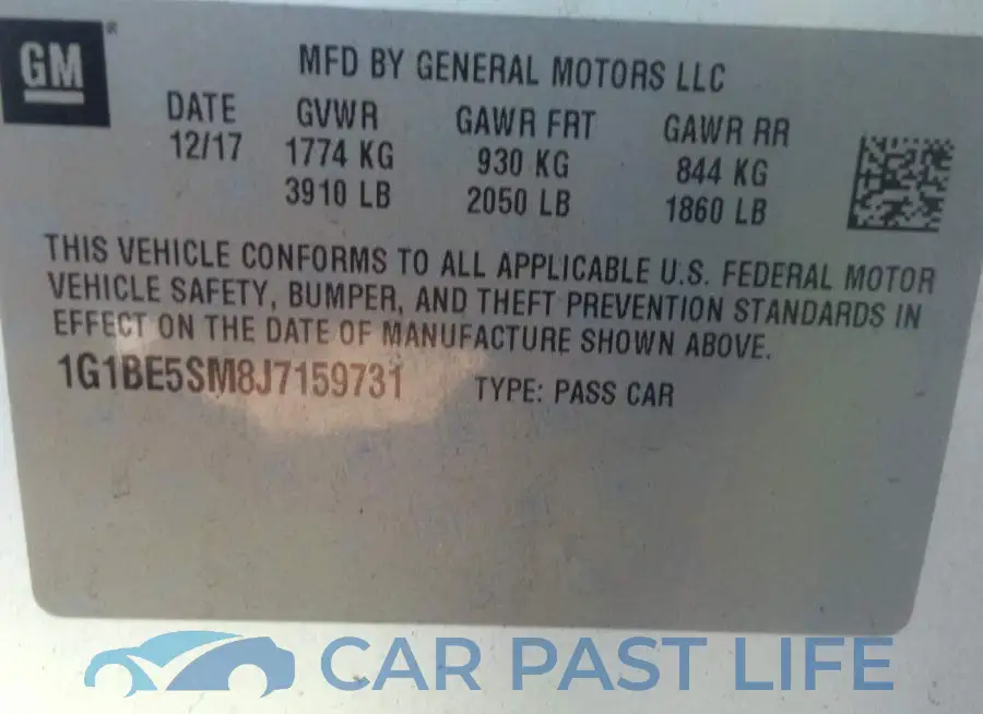 1G1BE5SM8J7159731# 9
