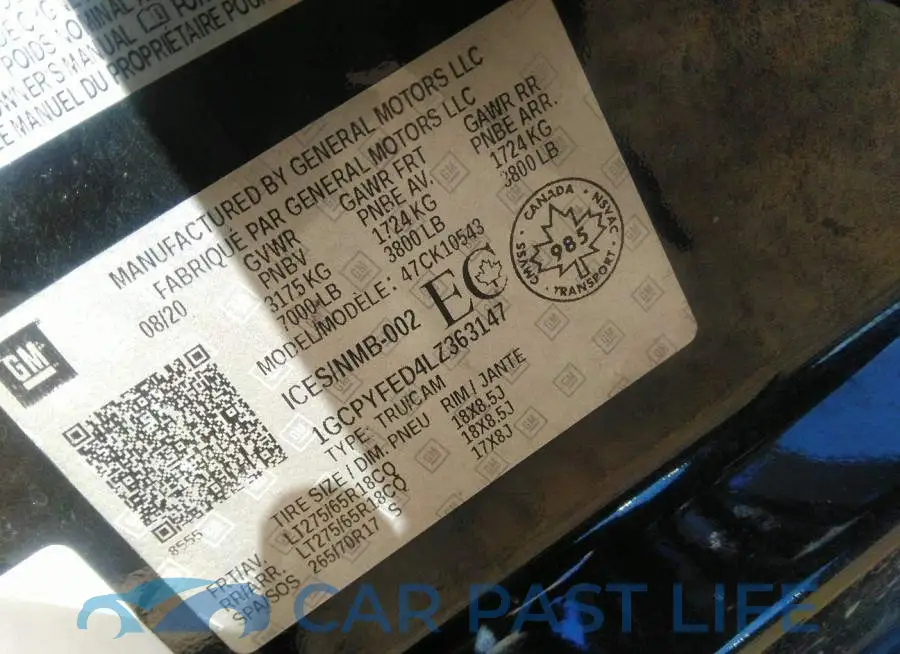 1GCPYFED4LZ363147# 9