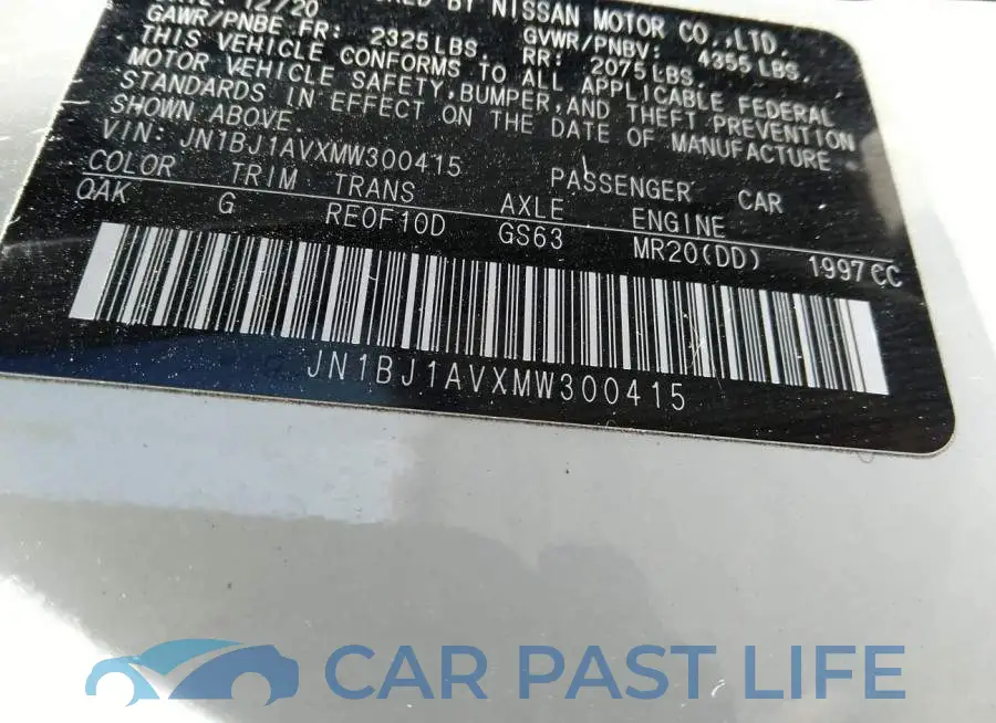 JN1BJ1AVXMW300415# 9