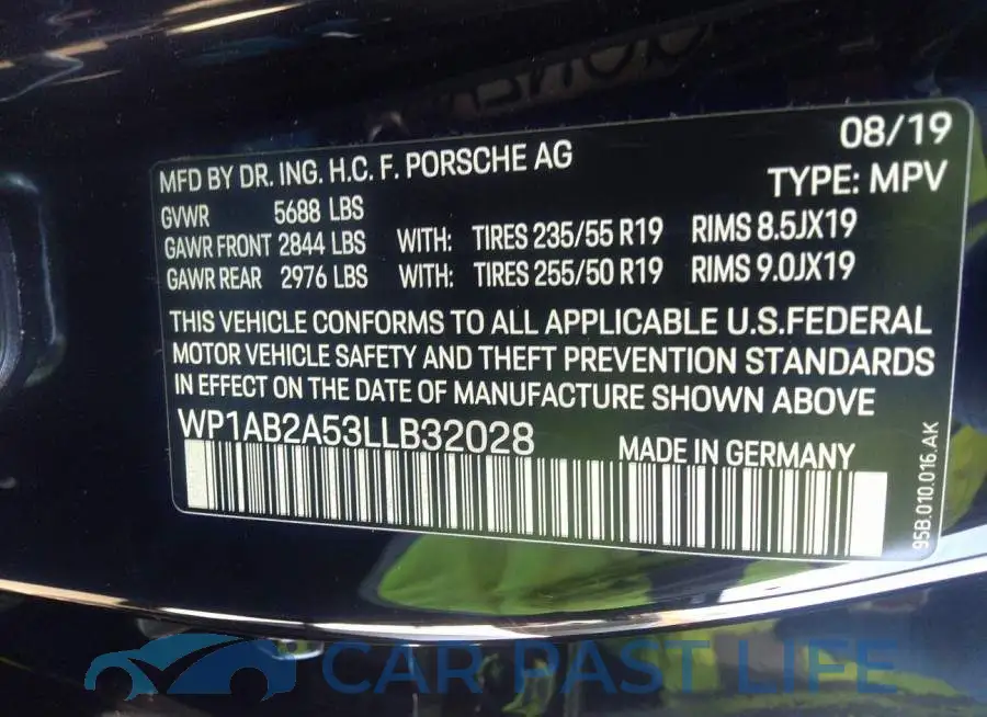 WP1AB2A53LLB32028# 9