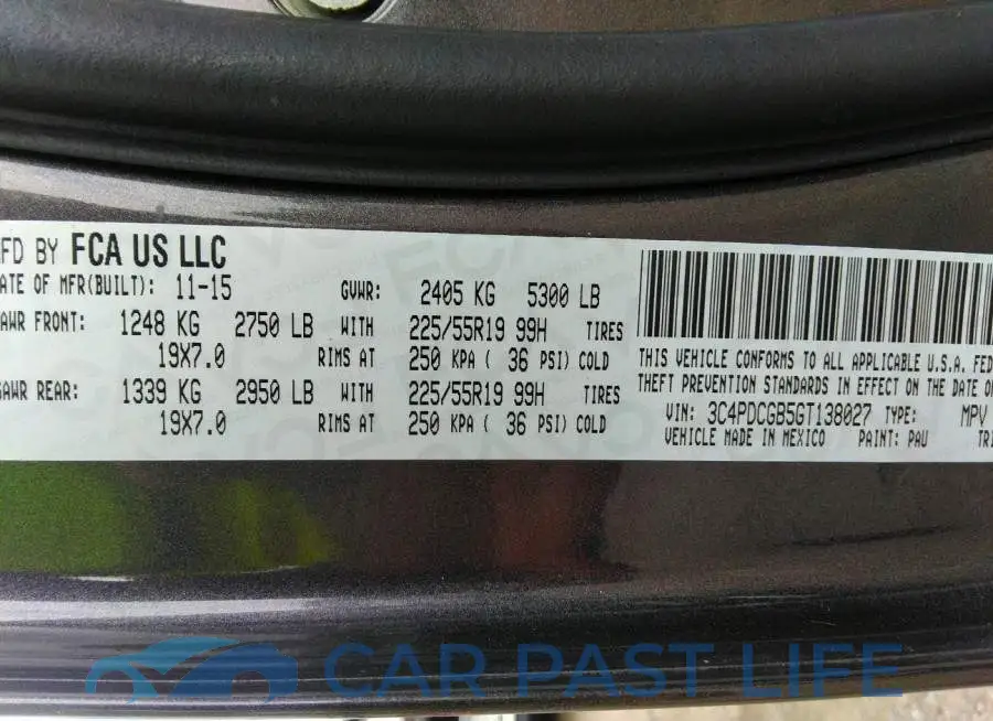 3C4PDCGB5GT138027# 9