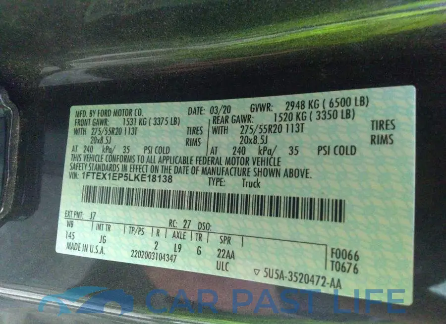 1FTEX1EP5LKE18138# 9