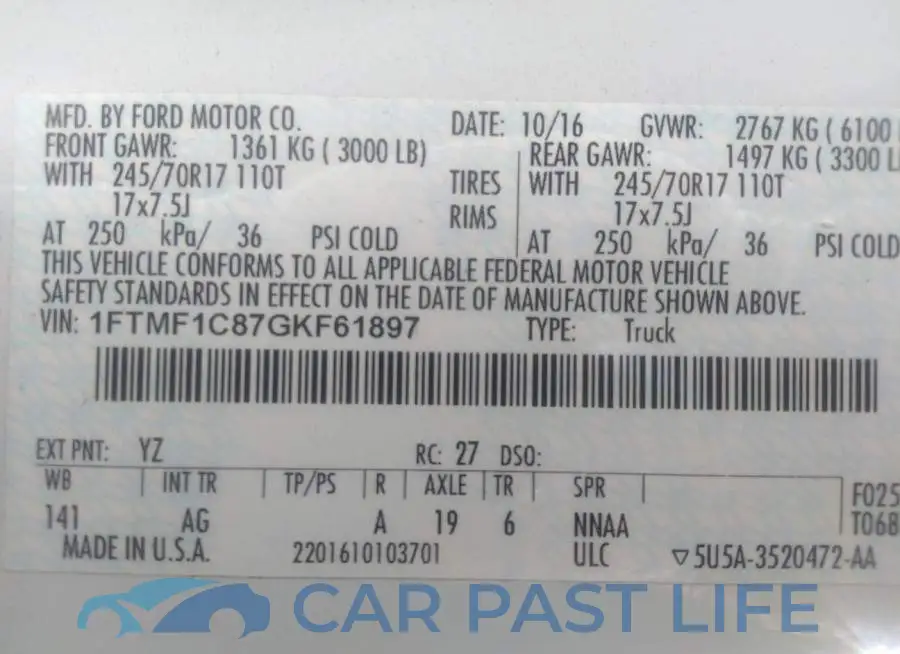 1FTMF1C87GKF61897# 9